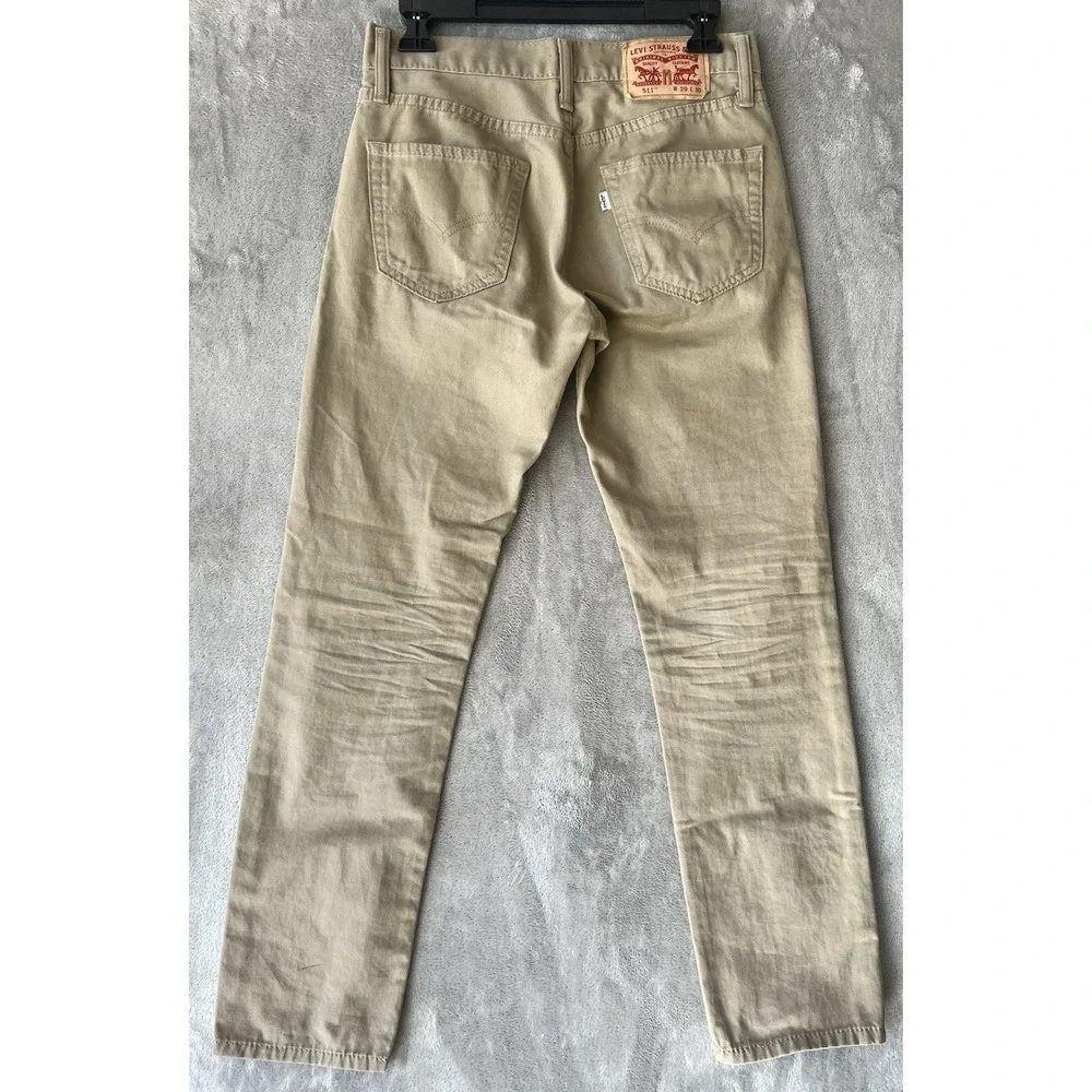 Levi's 511 Jeans Men's Straight Fit‎ 29x30 Pants Tan Khaki White Tab